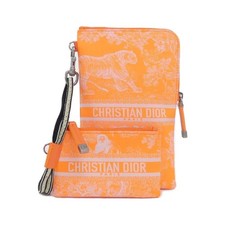 Authentic Dior TOILE DE JOUY REVERSE Dior Travel pouch  #270-004-117-6570