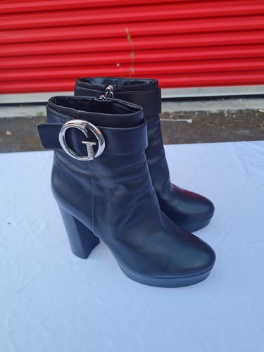 Guess bottines femme cuir - bottines, noir