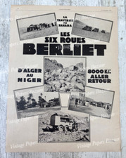 Six 6 Roues Wheels Berliet Sahara Alger Niger Radiateurs 1927 French print