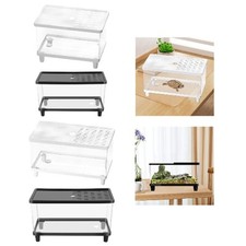 Mini terrarium pour reptiles, abri pour serpents, escargots, tortues,