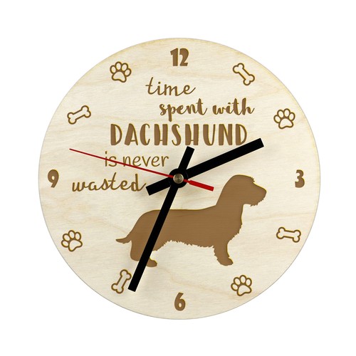 Teckel poil dur horloge - poil, en