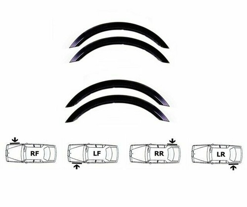 Noir mat extensions aile set - d'aile,