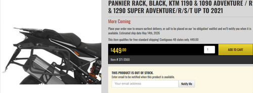 Touratech pannier racks - racks, ktm