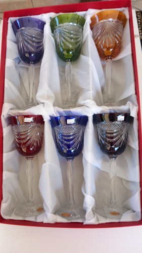 Superbe coffret verre - de, 6