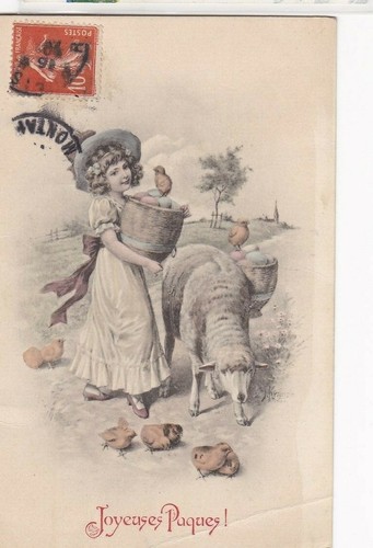 Cpa fantaisie joyeuses paques - joyeuses,