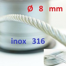 Câble inox 316  Ø 8 mm   7 X