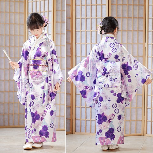 Robe kimono japonaise fille - robe,