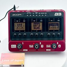 ZOOM B3 Bass Effects and Amp Simulator Bass Multi Effect Pedal Good Condition