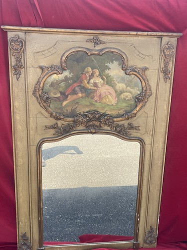 Trumeau ancien miroir style - ancien,