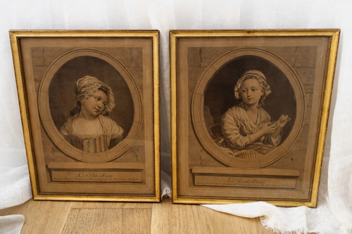 Paire gravures anciennes - de,
