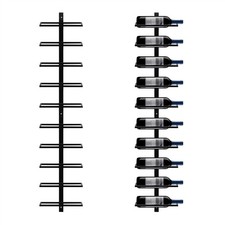 Porte Bouteille mural étagère à Vin verticale métalique artisan style acrustique