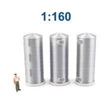 N 1/160 Lot 3 Cuves Industrielles, Citerne Silo Usine Station Gare Train 1:160