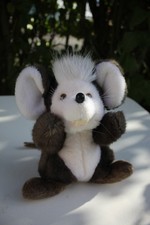 Peluche rat souris NOUNOURS gris et blanc