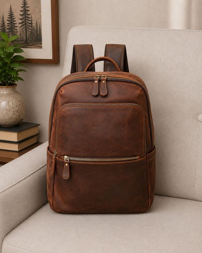 Geniune leather backpack - geniune,
