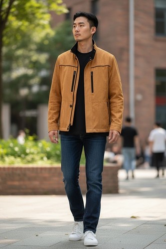 Homme simili daim veste - homme, simili-daim