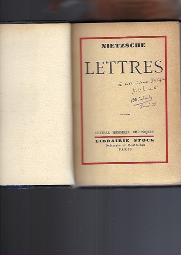Nietzsche lettres o - nietzsche, e.o
