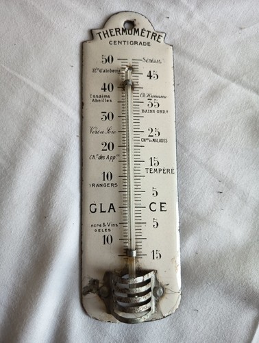Ancien thermomètre plaque