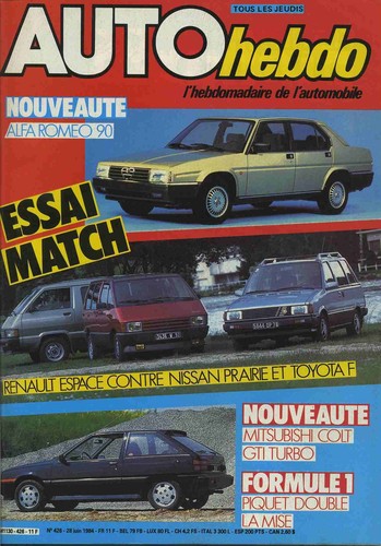 Auto hebdo 426 06 - n°426, 28/06/1984