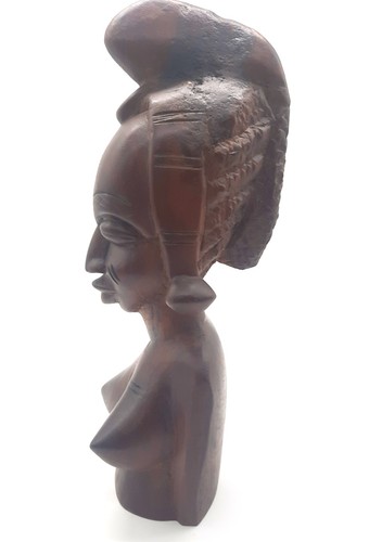 Statuette africaine bois - statuette, buste