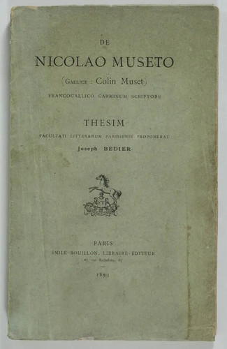 Trouvère joseph bedier - [trouvère],