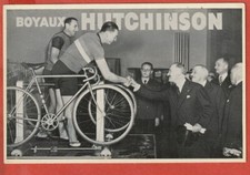 Old postcard - cycling - advertising hutchinson guts - le president lebrun