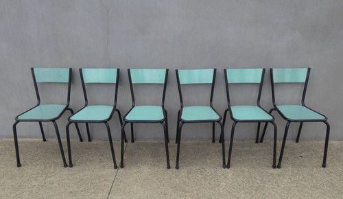 Chaises formica vert - 6,