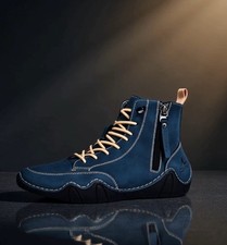 NWOT Salkin Barefoot Boots. Size 40, 9.5 In Women. Unisex. Blue. Vegan Leather.