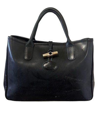 Longchamp roseau black - black, leather