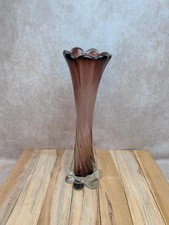 Vase vintage verre ambré