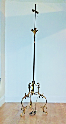 Ancien lampadaire bronze - lampadaire,