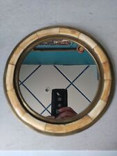 Vintage Moroccan Brass and Camel Bone Mirror.