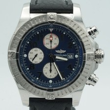 Breitling Super Avenger A13370 Montre Pour Homme 48Mm Acier Br608 Bleu Beau