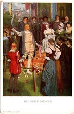 Die Meistersinger Opera Richard Wagner Zyklus 1910s Art Postcard M. Munk Austria
