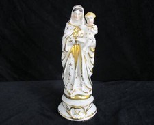Antique 1900 Vieux Paris Bruxelles Porcelain Bisque Statue Virgin Mary Madonna I