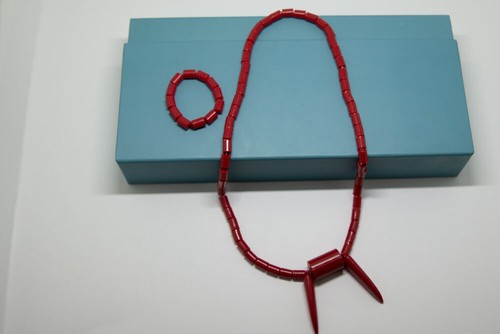 Red african cultural - red, bead