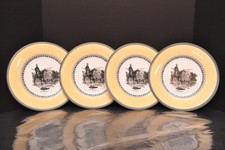 Set of 4 VILLEROY & BOCH Audun Chasse Dinner Plates 10 5/8”