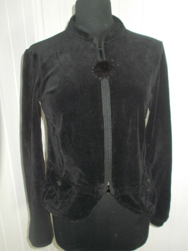 Pull zip gilet - velours, lisse