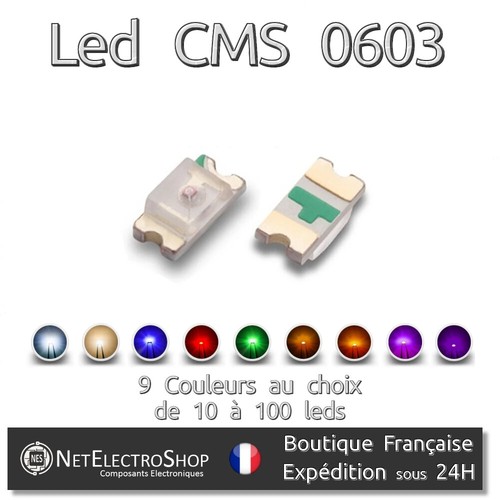 Leds cms smd 0603 choix - -,