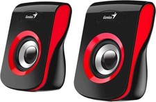 Enceinte Haut-parleur Multimédia 2.0 NOIR ROUGE alimenté USB contrôle volume