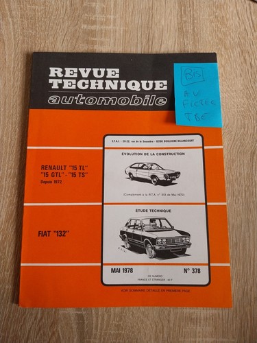Revue technique fiat 132 - revue,