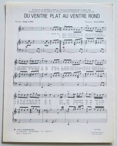 Partition sheet music serge - partition,