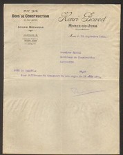 MOREZ (39) WOOD / SAWMILL "HENRI BOUVET" 1931