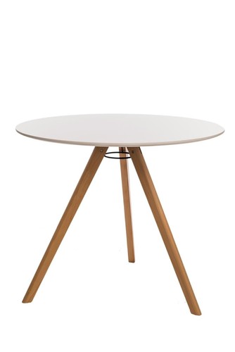 Table ronde blanche scandinave - table,