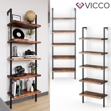 Bibliothèque Vicco Loft Ava, étagère sur pied, étagère murale, 5 tablettes