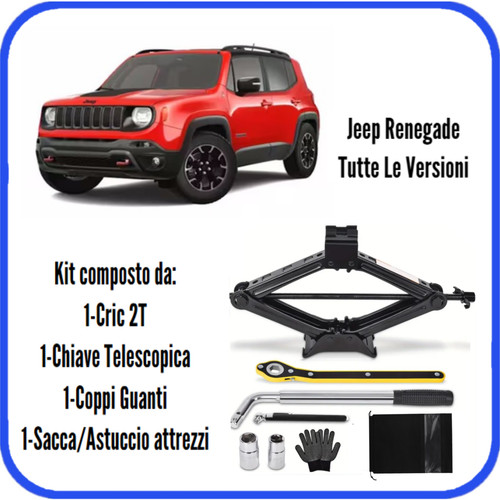 Kit cric jeep renegade clé - cric, 2t
