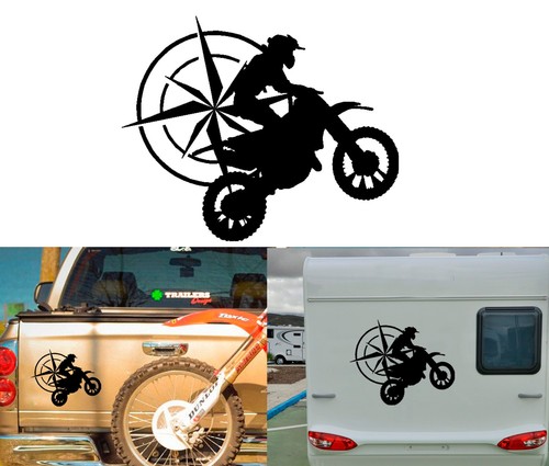 Moto trial autocollant - trial,, en