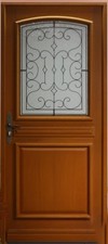 Porte D'entrée Bois Vitrée