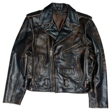 Vintage Brown Leather Perfecto Jacket Size 40