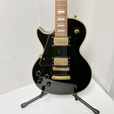 Guitare électrique gaucher Epiphone Les Paul Custom noire d'occasion du Japon