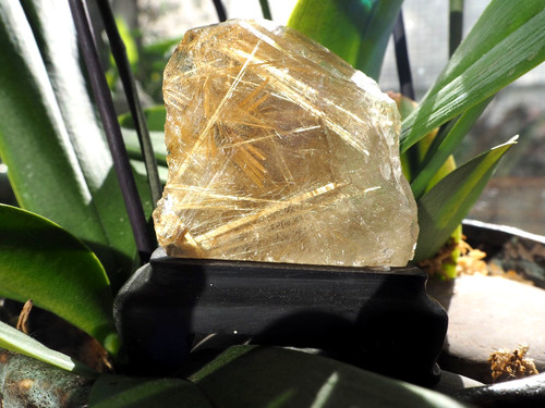 Cristal quartz rutilé doré - cristal,